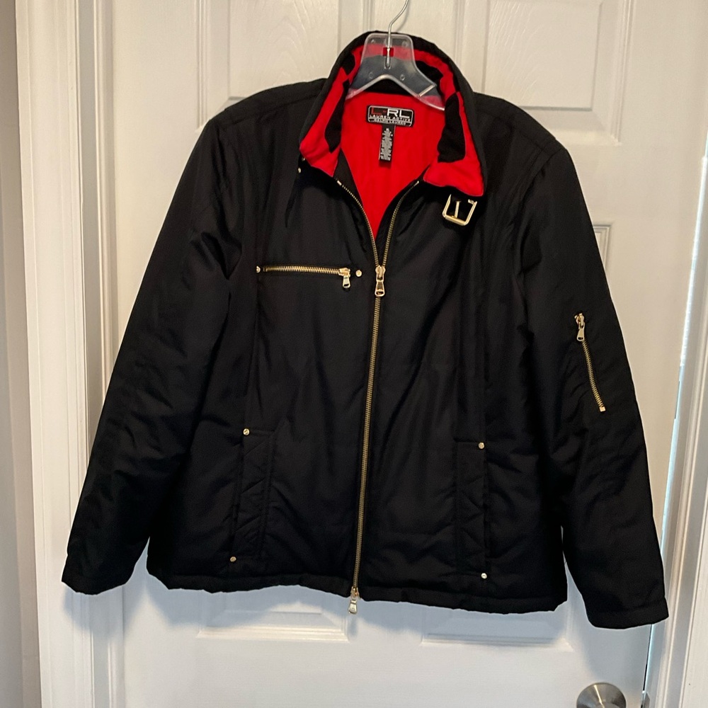 Ralph Lauren Black Label Lauren Active Black Lightweight Utility Jacket Size XL